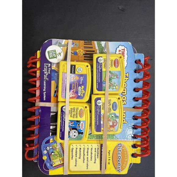 My First LeapFrog LeapPad Learning System Preschool Games Cartridges & Books Lot - Picture 7 of 7